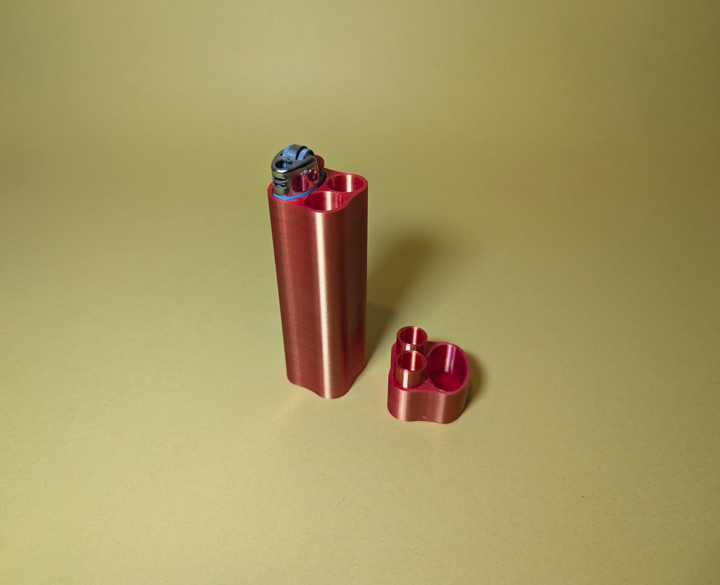 Airtight Smell-Proof Storage Container for Lighter and Two Slim Essentials | 3D Printed Case in Multiple Sizes and Colors