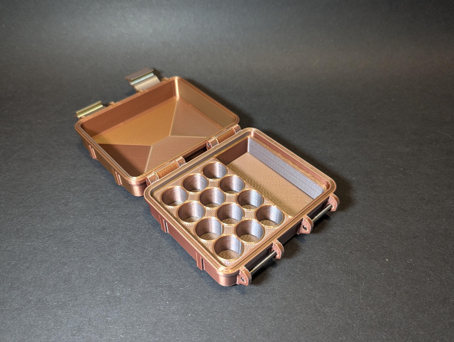 3ml 12 Slot Vial and Bac water Case Peptide Insulin Testosterone Pen Travel Storage Container Organizer Box, Multiple Colors 3D Printed