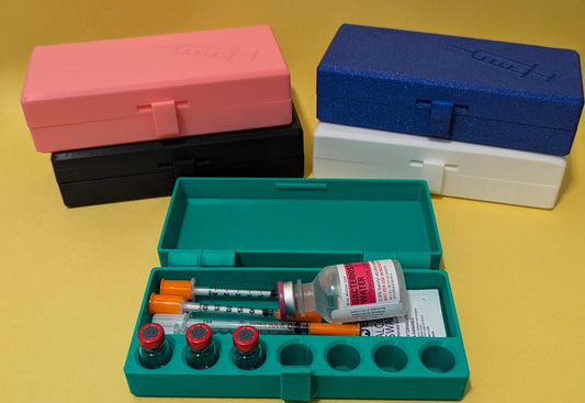 3ml Peptide Insulin Testosterone Vials and Syringe Carrying Travel Case Pen Storage Container Organizer Box, Multiple Colors 3D Printed