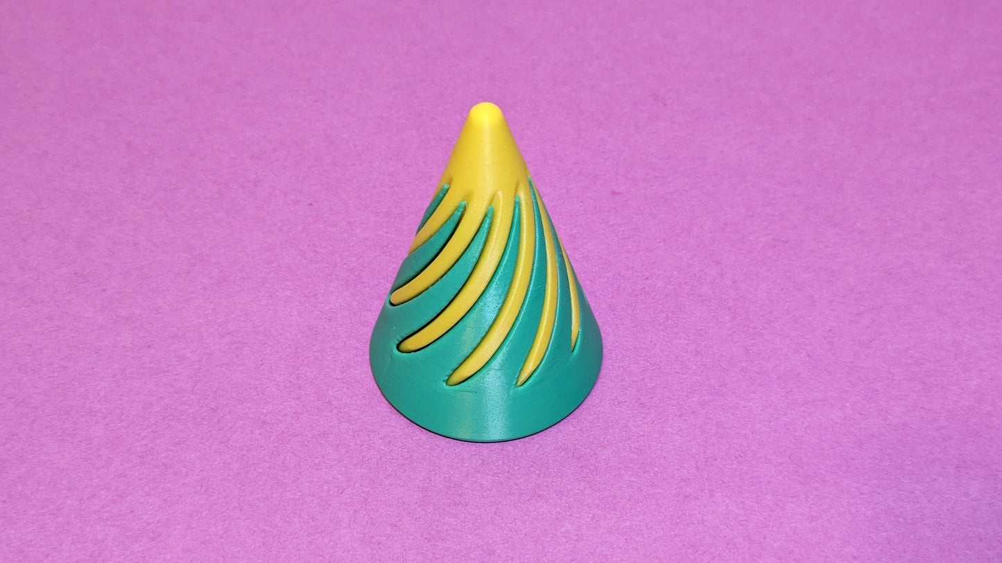 3D Printed Impossible Fidget Cone - Spiral Fidget Toy - Fun Toy - Stress and Anxiety Relief Toy - Multiple Colors Available!