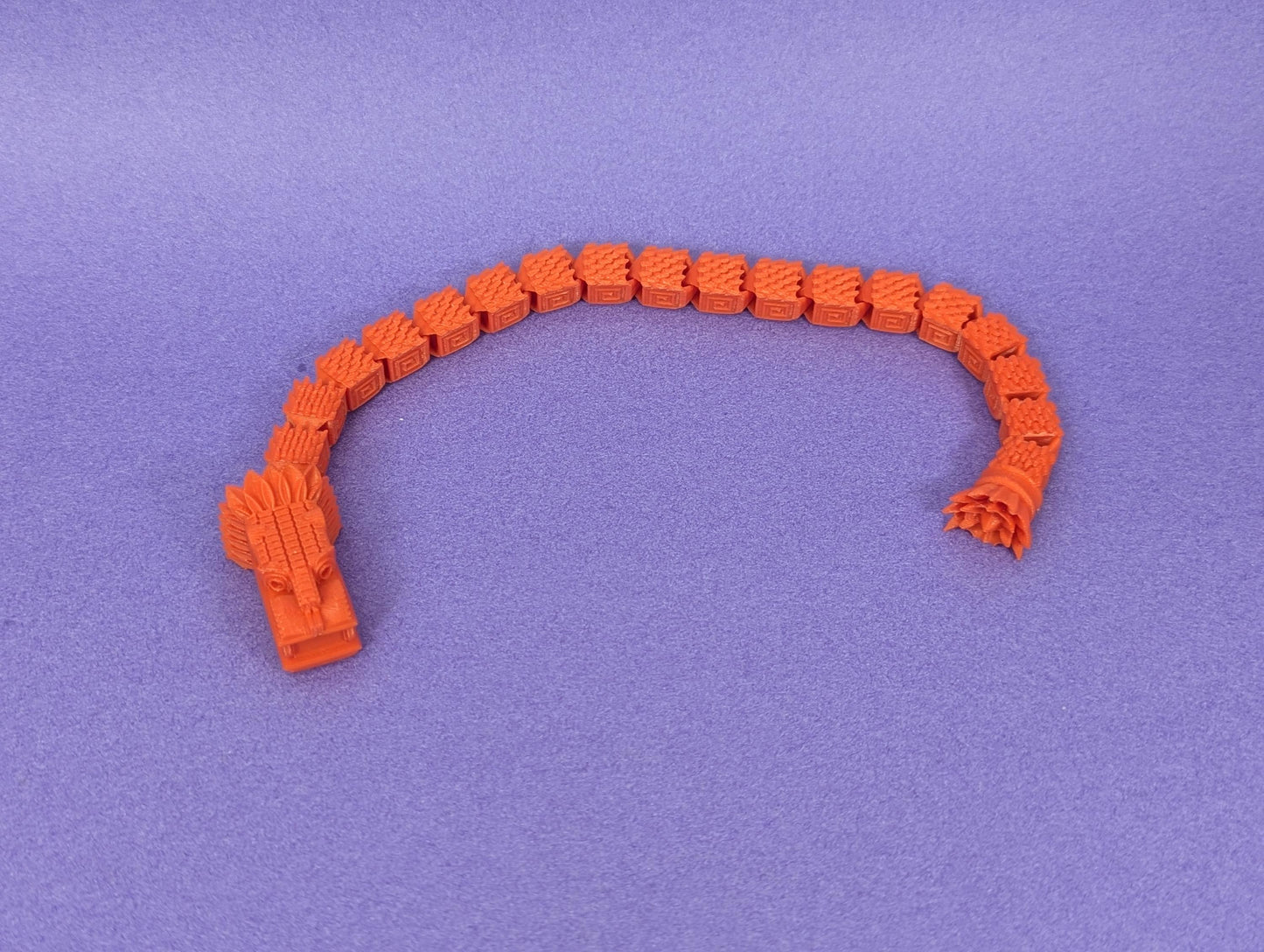 3D Printed Articulating Aztec Quetzalcoatl Dragon Sea Serpent Dragon Giant Flexible Fidget Toy Articulated Giant Flexible Fidget Toy TikTok