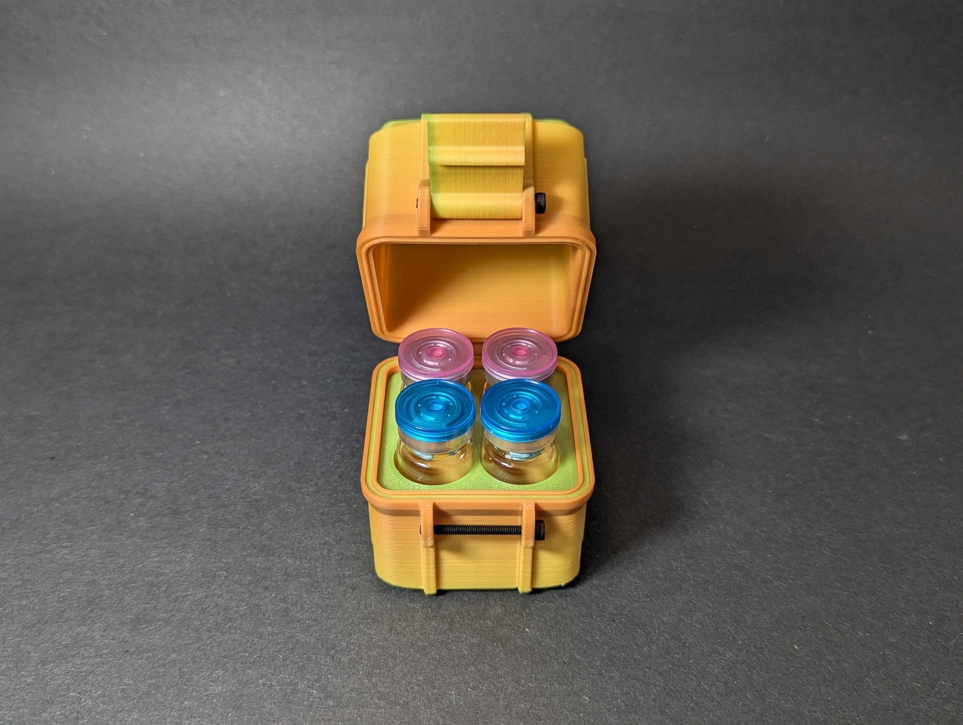 10ml 4 Slot Peptide Insulin Testosterone Vial Storage Container Organizer Box for Fridge, Freezer, Travel, Shipping Multiple Colors