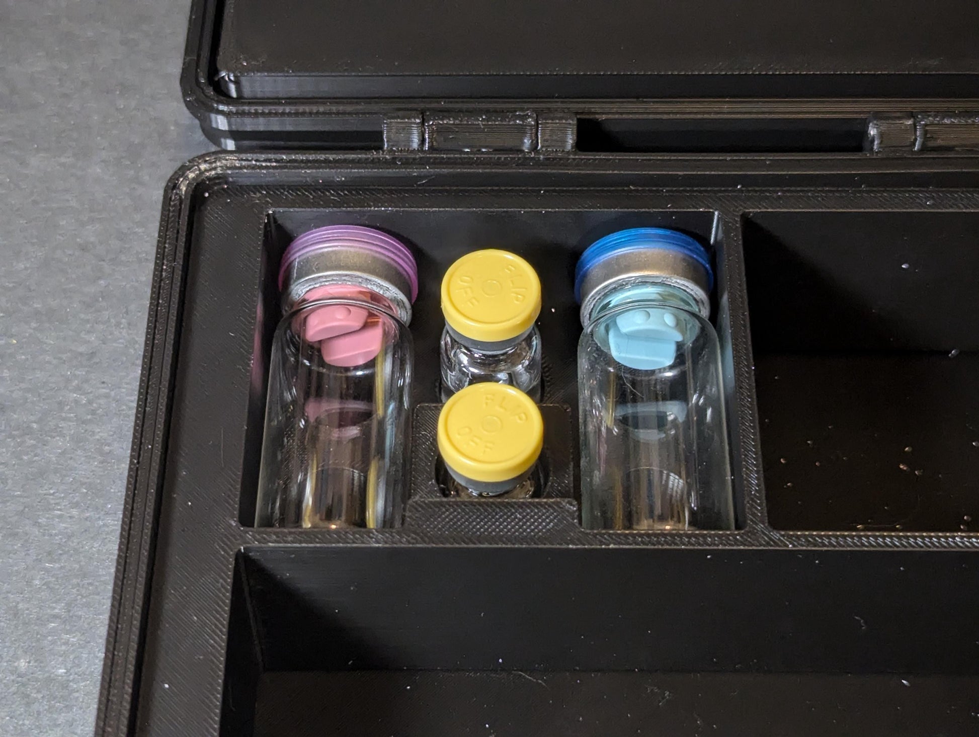 Peptide Vial 3ml and 5ml/10ml Case Insulin Testosterone Pen Travel Storage Container Organizer Box, Multiple Colors 3D Printed