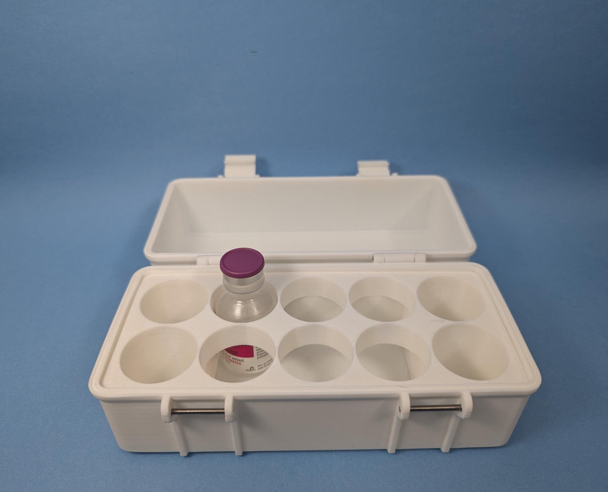 30ml 10 Slot Peptide Insulin Testosterone Vial Storage Container Organizer Box for Fridge, Freezer, Travel, Shipping Multiple Colors