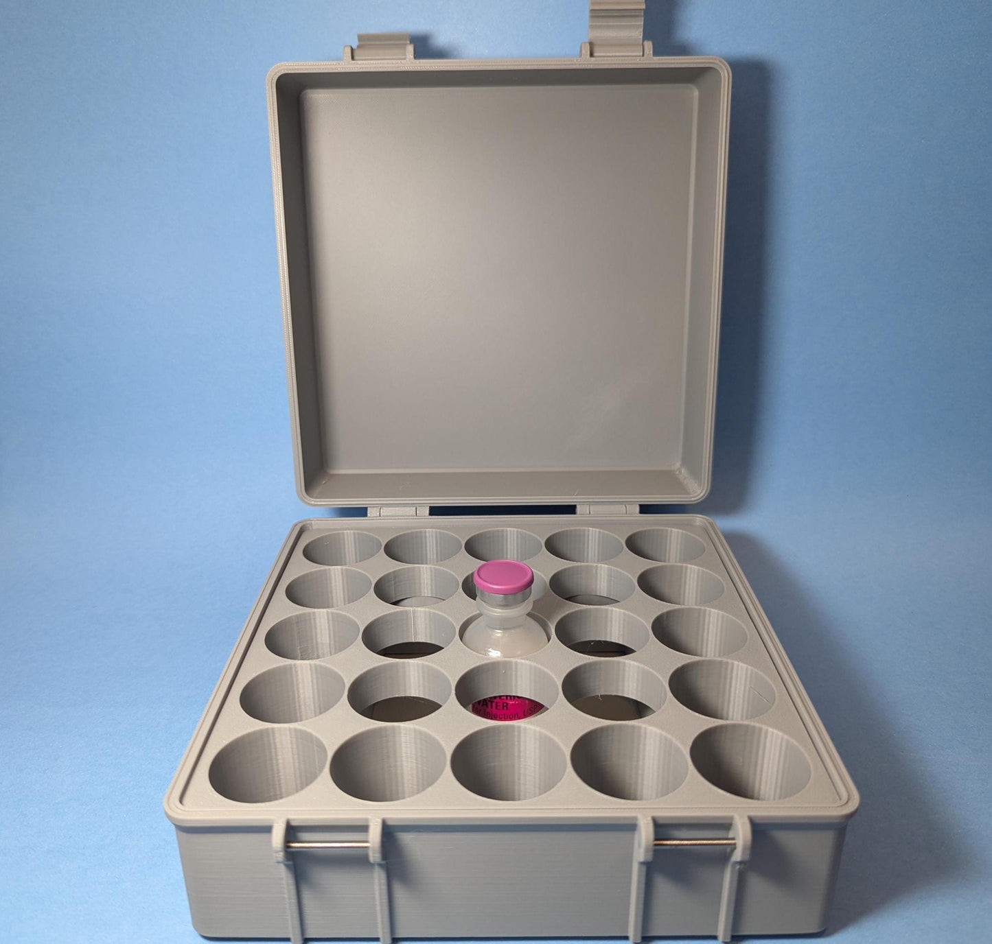 30ml 25 Slot Peptide Insulin Testosterone Vial Storage Container Organizer Box for Fridge, Freezer, Travel, Shipping Multiple Colors