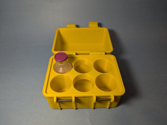 30ml 6 Slot Peptide Insulin Testosterone Vial Storage Container Organizer Box for Fridge, Freezer, Travel, Shipping Multiple Colors