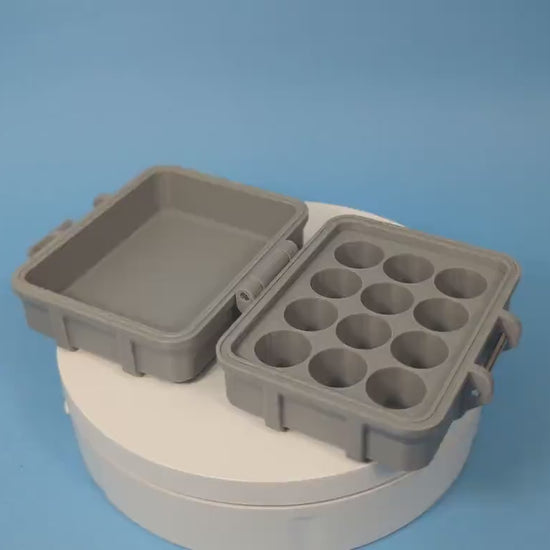 3ml 12 Slot Peptide Insulin Testosterone Vial Storage Container Organizer Box for Fridge, Freezer, Travel, Shipping Multiple Colors