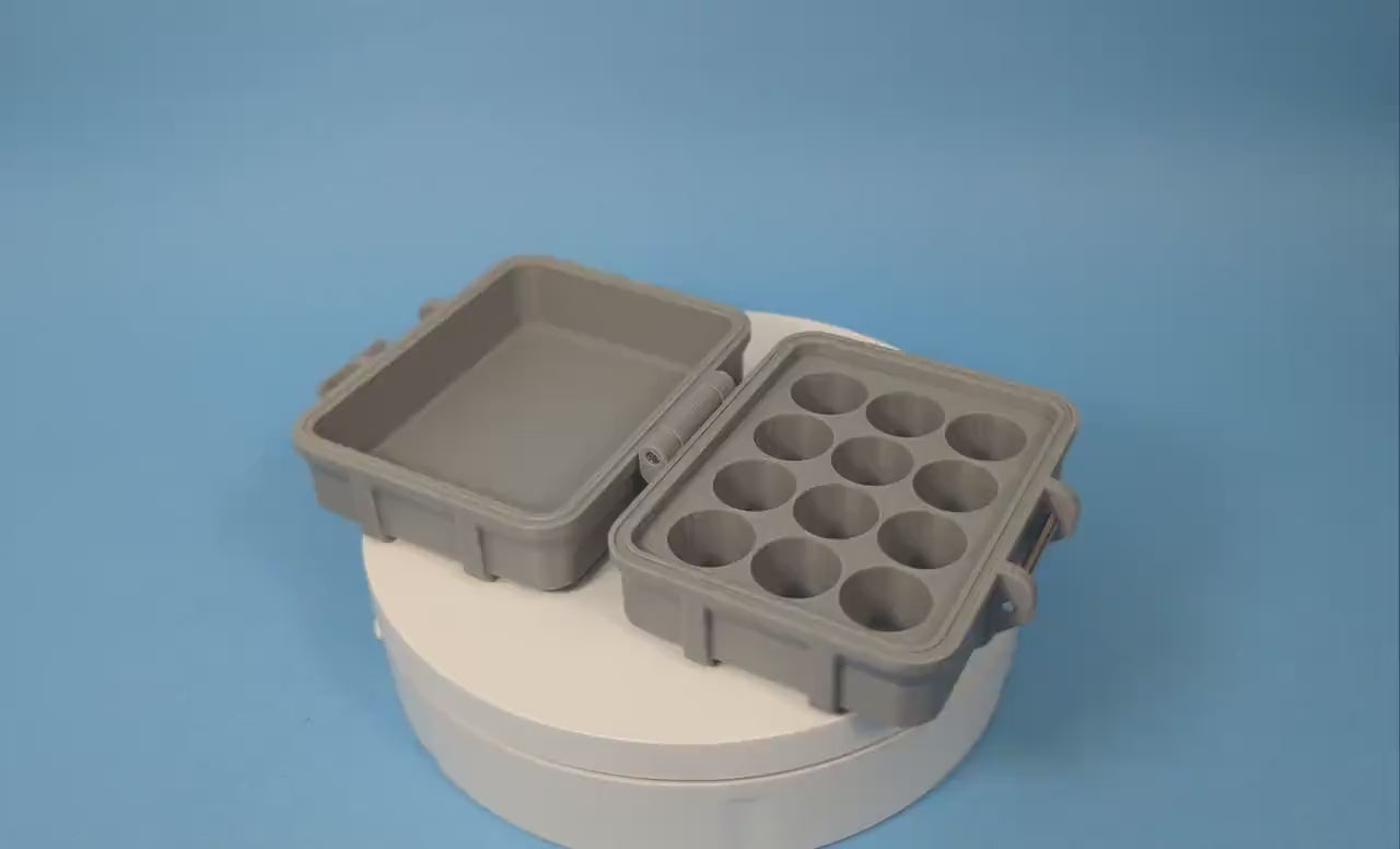 3ml 12 Slot Peptide Insulin Testosterone Vial Storage Container Organizer Box for Fridge, Freezer, Travel, Shipping Multiple Colors