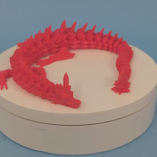 3D Printed Articulating Crystal Dragon Sea Serpent Dragon Giant Flexible Fidget Toy Articulated Giant Flexible Fidget Toy TikTok