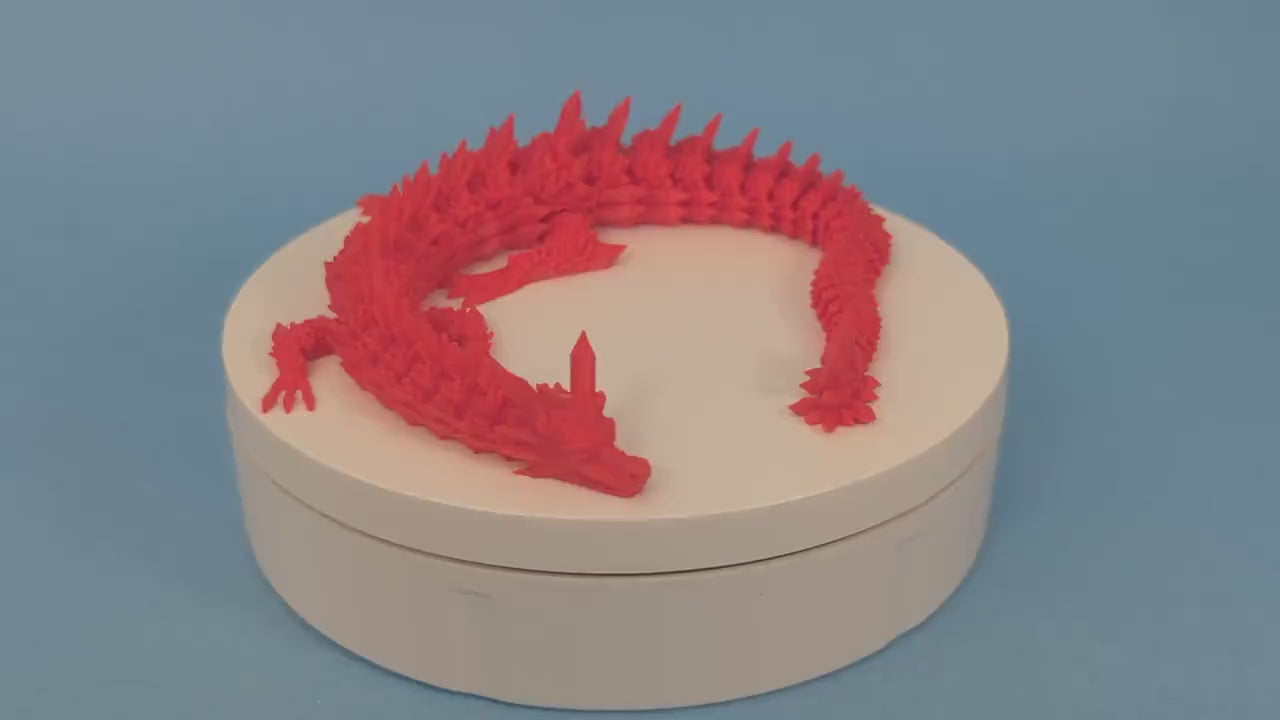 3D Printed Articulating Crystal Dragon Sea Serpent Dragon Giant Flexible Fidget Toy Articulated Giant Flexible Fidget Toy TikTok