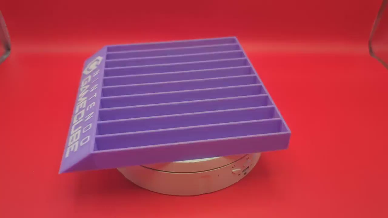 Nintendo Gamecube 10 Games Case Holders - Fits Up to 10 Games - 3D Printed Gamecube Game Case Holder Organizer Tray Unique Home Décor