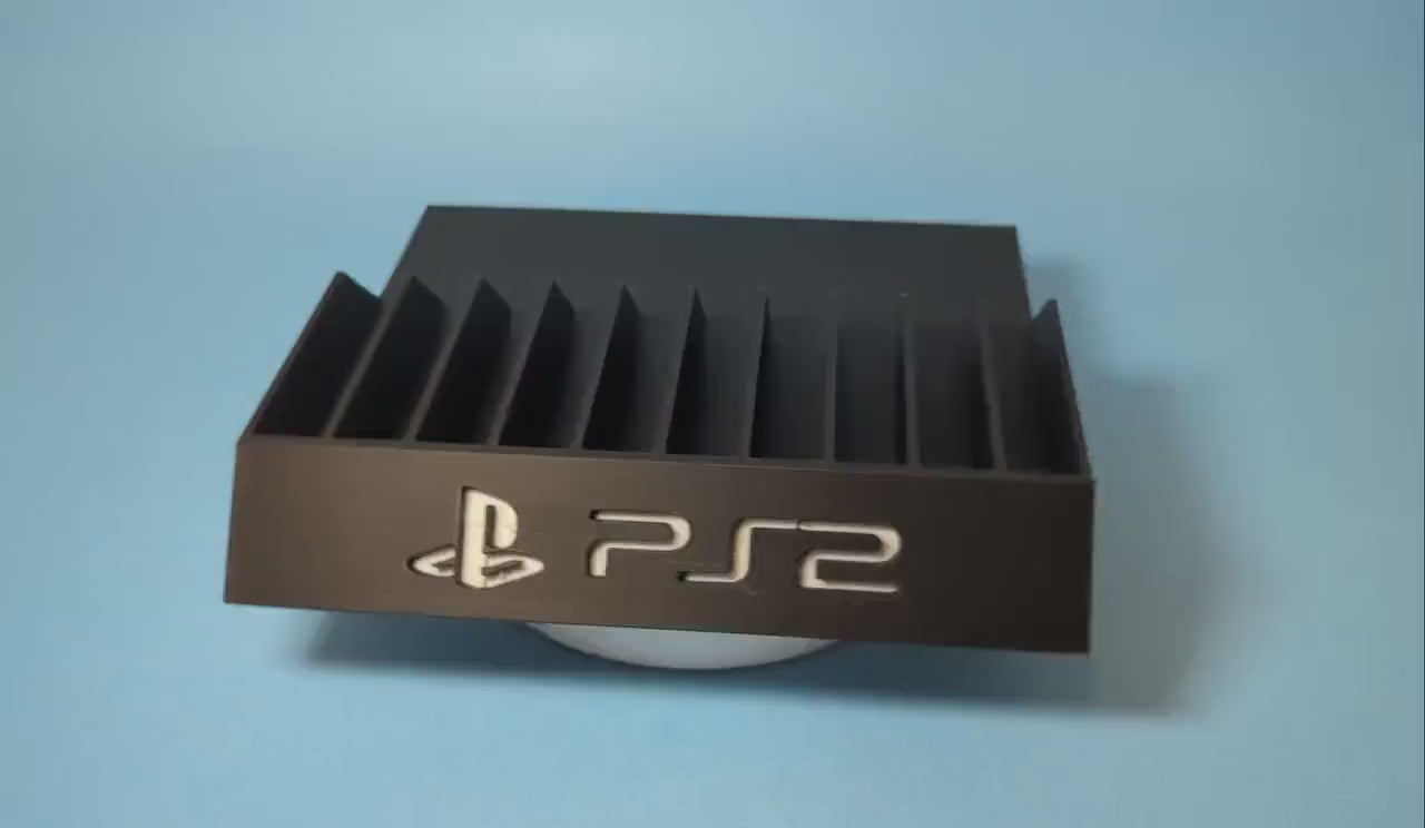 PlayStation 2 10 Games Case Holders - Fits Up to 10 Games - Sony PS2 Video Game Case Holder Game Organizer Tray Unique Home Décor