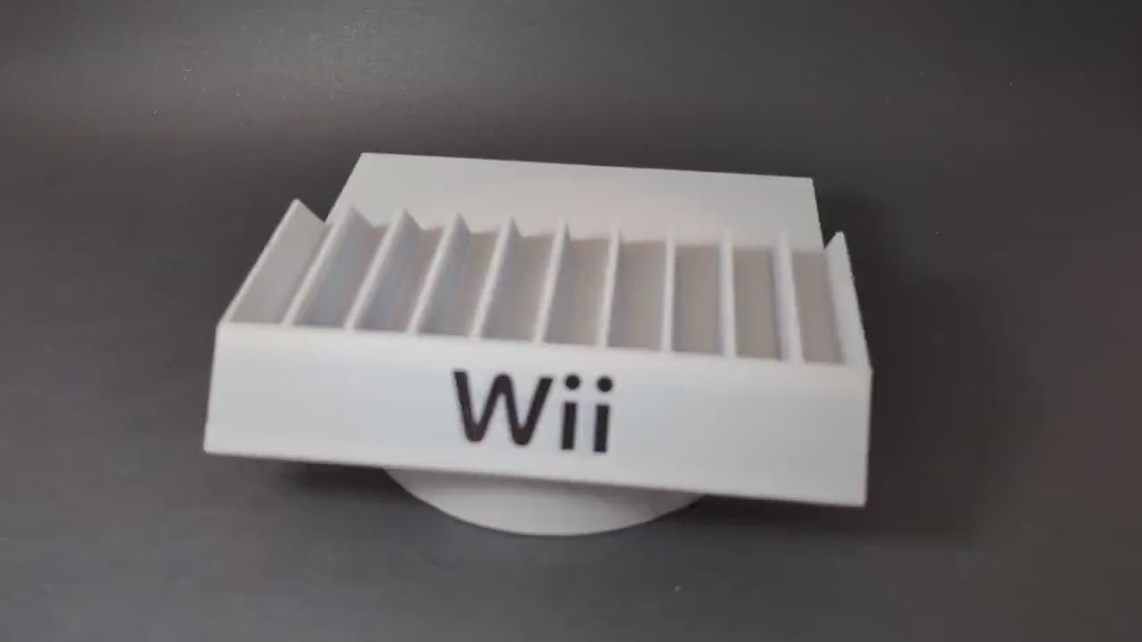 Wii 10 Games Case Holders - Fits Up to 10 Games - Nintendo Wii Video Game Case Holder Game Organizer Tray Unique Home Décor