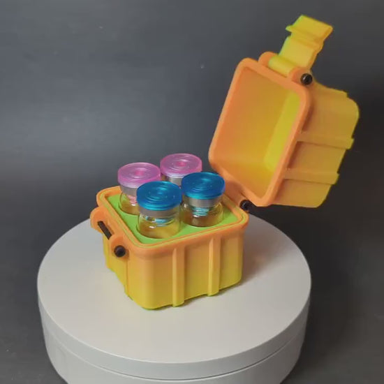 10ml 4 Slot Peptide Insulin Testosterone Vial Storage Container Organizer Box for Fridge, Freezer, Travel, Shipping Multiple Colors