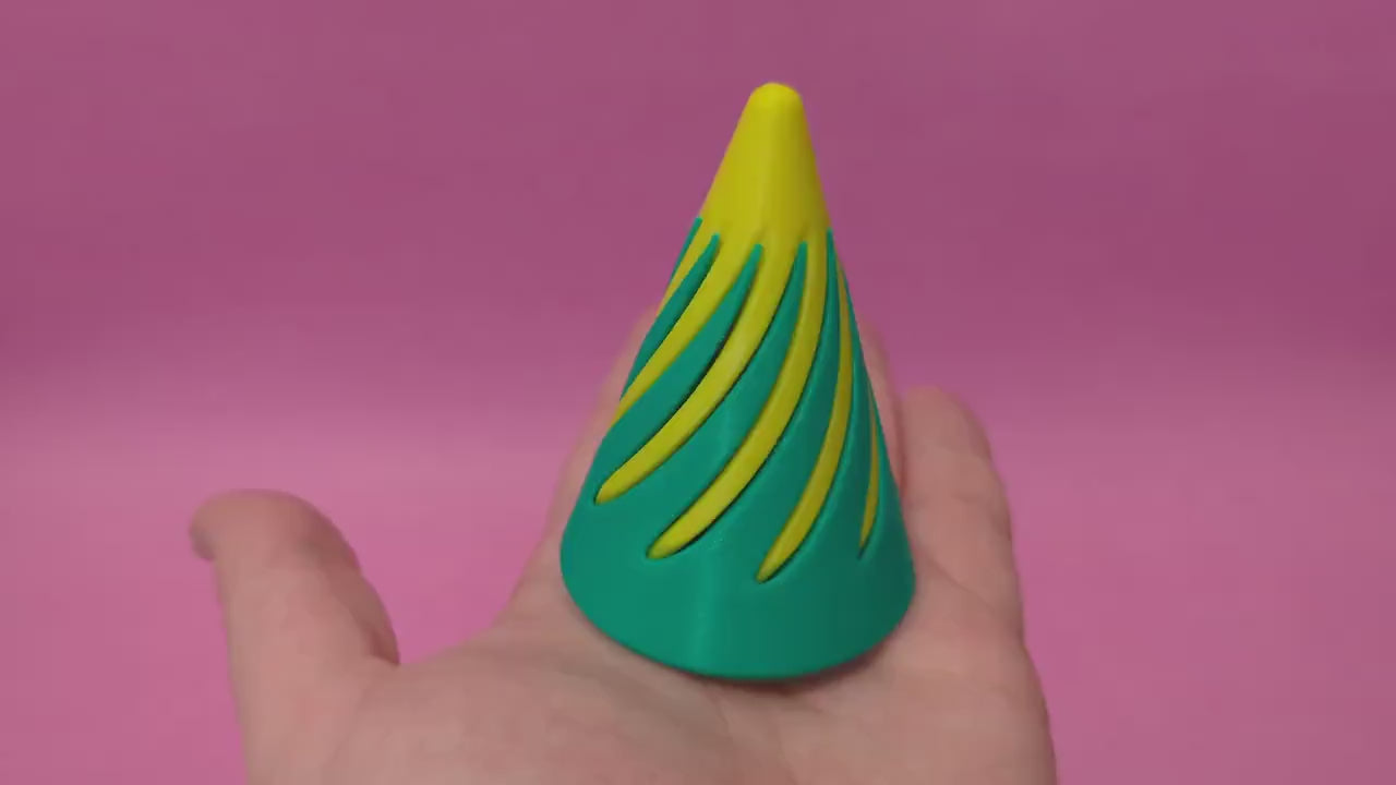 3D Printed Impossible Fidget Cone - Spiral Fidget Toy - Fun Toy - Stress and Anxiety Relief Toy - Multiple Colors Available!